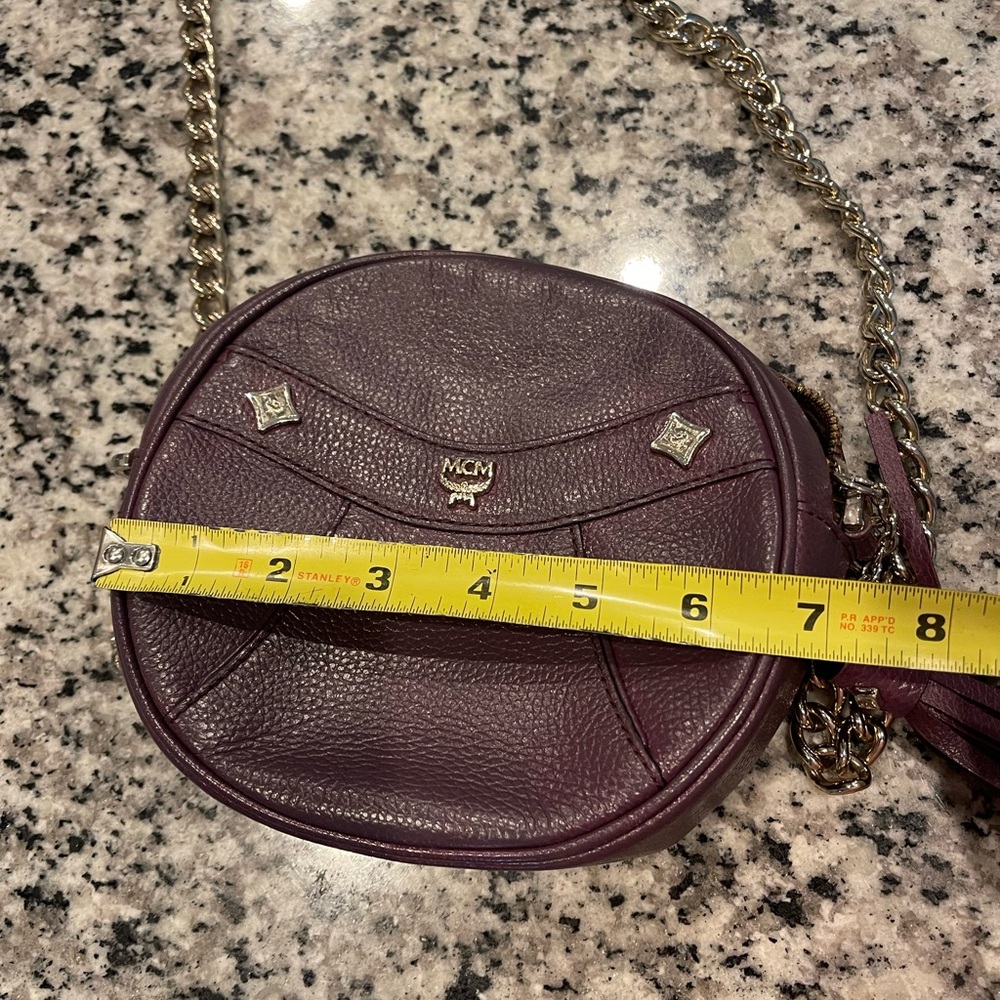 MCM Burgundy Leather Crossbody Bag - Picture 7 of 7